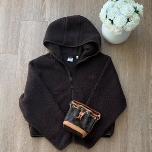 Aritzia Polartec Thermal Pro Hi Hip Hoodie Brown